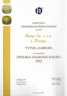 Opolska Nagroda Jakości 2012